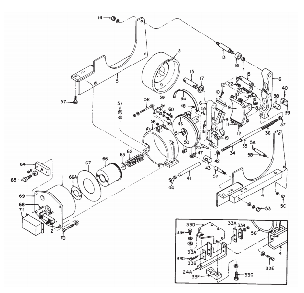 General Electric IC9528 A100 8" Brake