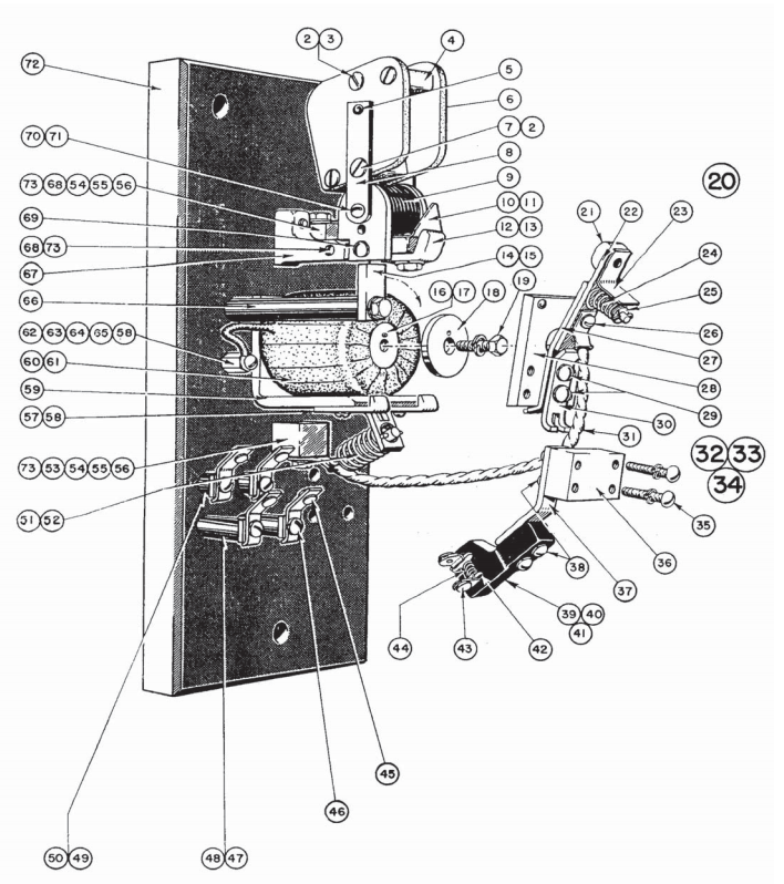 Square D No. 0 Single Pole Type S Contactor, Folio 7