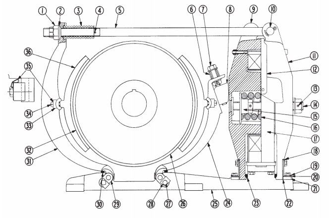 Cutler Hammer No. 505 16" DC Magnetic Brake